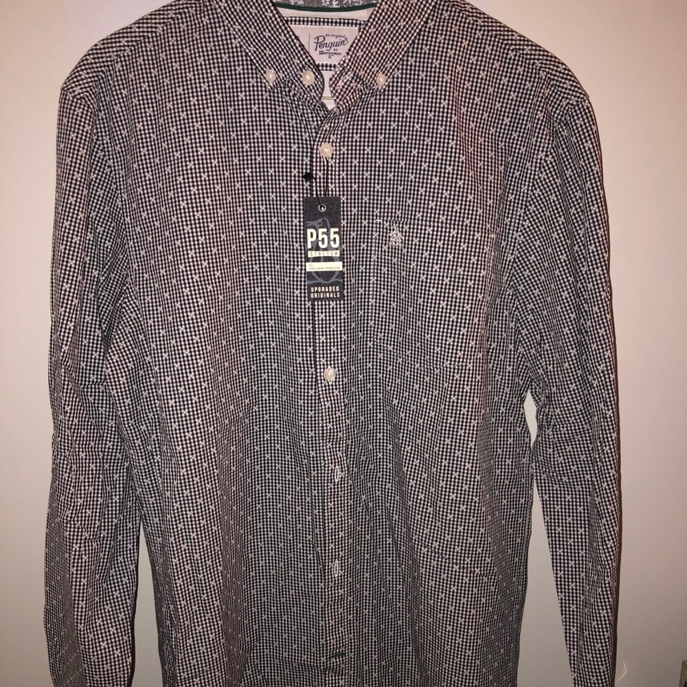 Patterned Penguin Button up